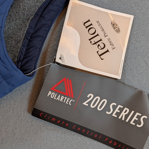 L.L. Bean Polartec 200 Series Vest Mens XL Tall Blue Fleece Lined Teflon NWT - Picture 4 of 5